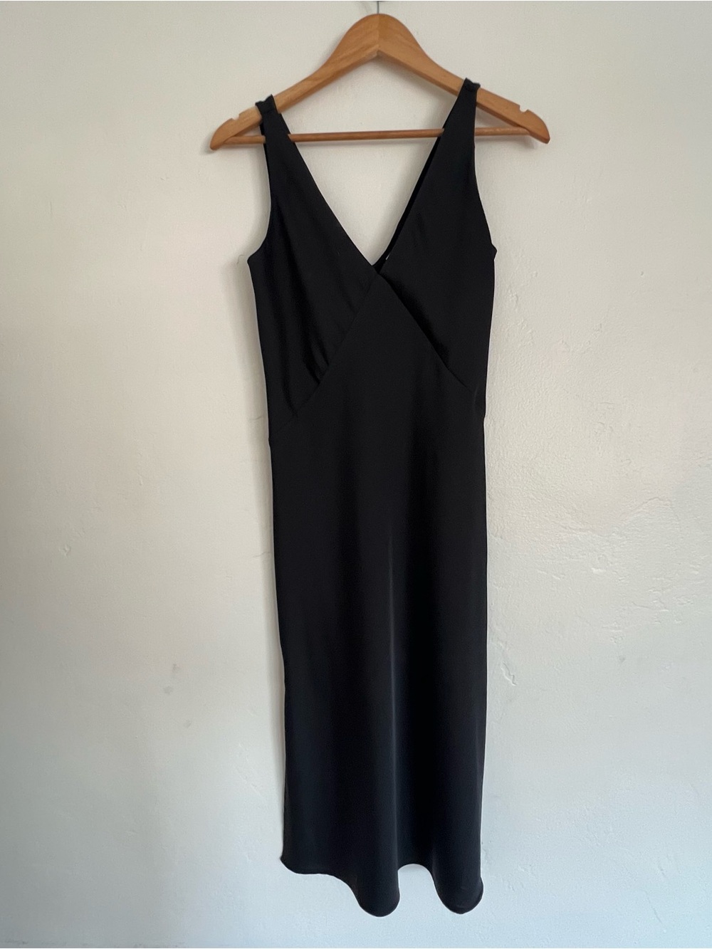 a new day Black V-Neck Midi Slip Dress